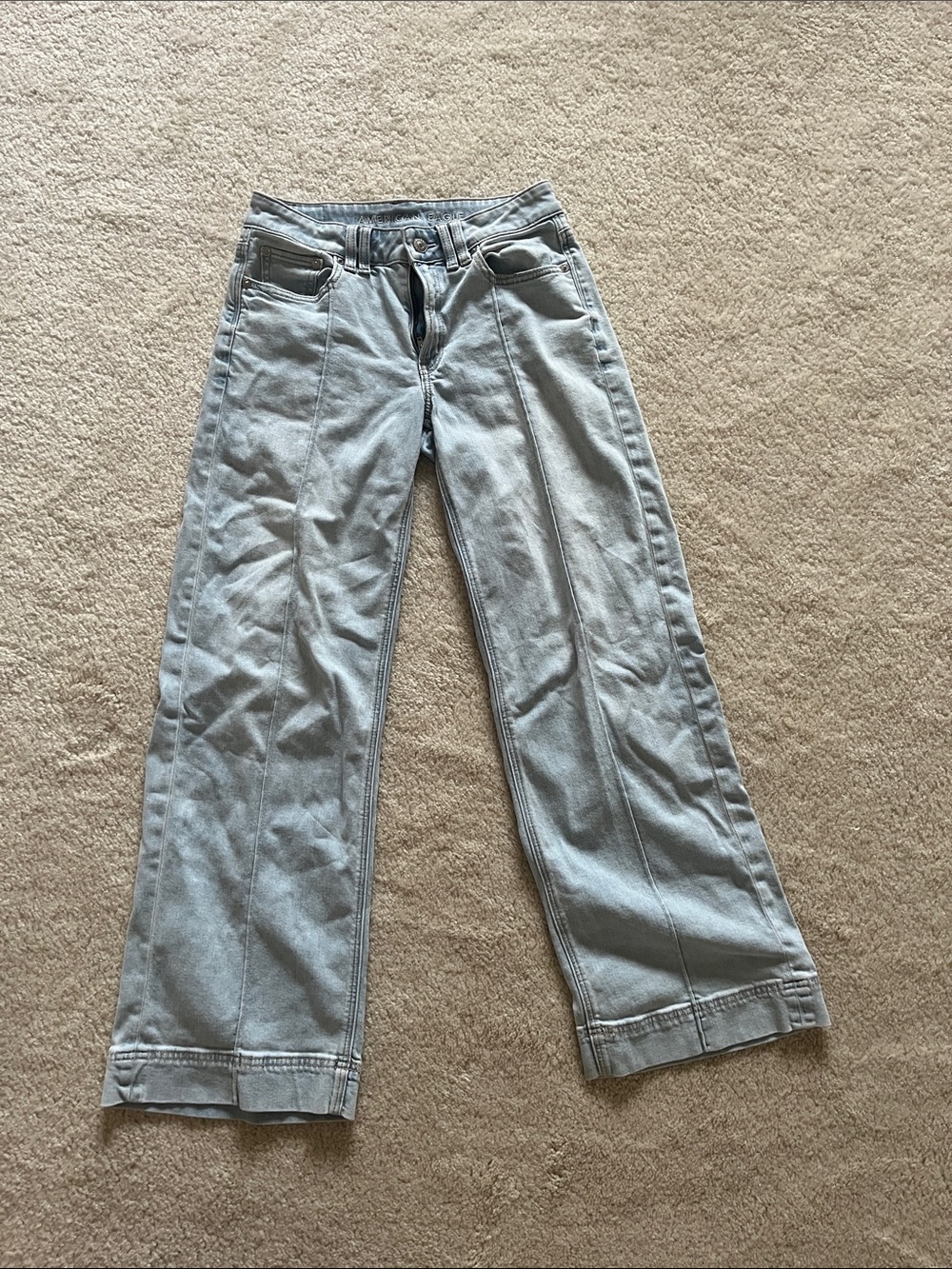 American Eagle Outfitters Light blue Wide-Leg Jeans